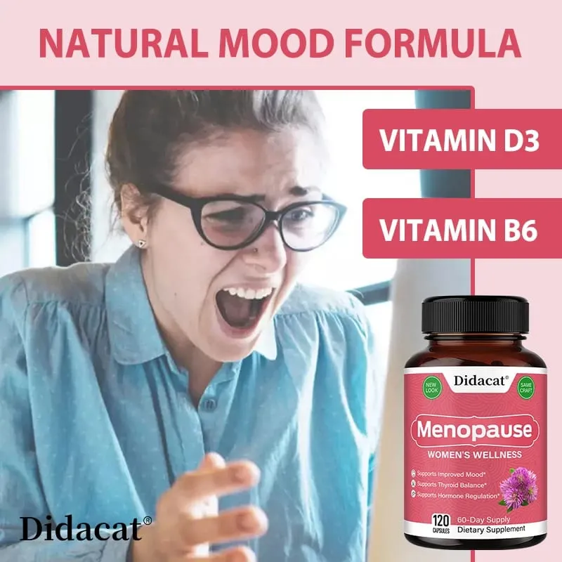 Menopause Relief Capsules Support Weight Management Improves Metabolism Mood Supplements Anti-Stress Fatigue and Anxiety