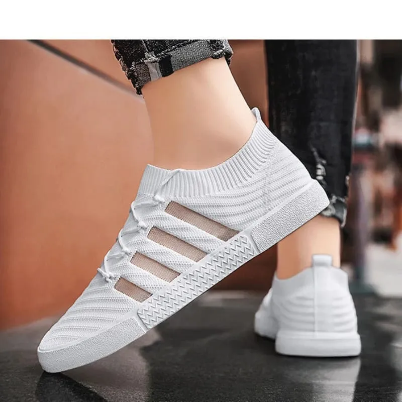 Baskets de course en maille Super légères pour hommes, chaussures de sport tendance à lacets, respirantes, confortables, antidérapantes, nouvelle collection 2022 — image 6