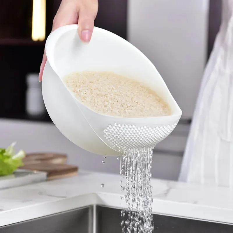 Rice Washing Filter Beans Strainer Basket Colander Plastic Sieve Fruit Vegetable Bowl Drainer Cleaning Tools Home Kitchen Tools — image 3