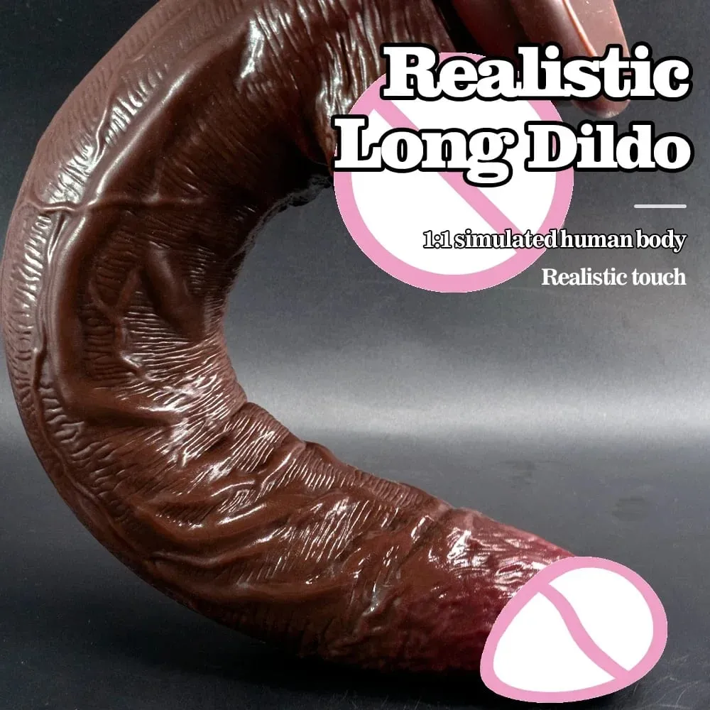 13.3in Super Long Penis Dildo Realistic Soft Dildo With Suction Cup Anal Sex Toys For Men Women Masturbator Huge Phallus — image 5