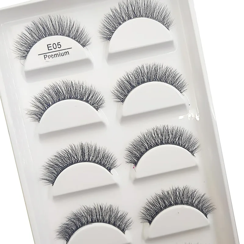 Transparent 3D Mink Eyelashes Natural Clear False Eye Lashes Soft Invisible Eyelash Wispy Makeup Faux Cils H13 X08 5 Pairs — image 2