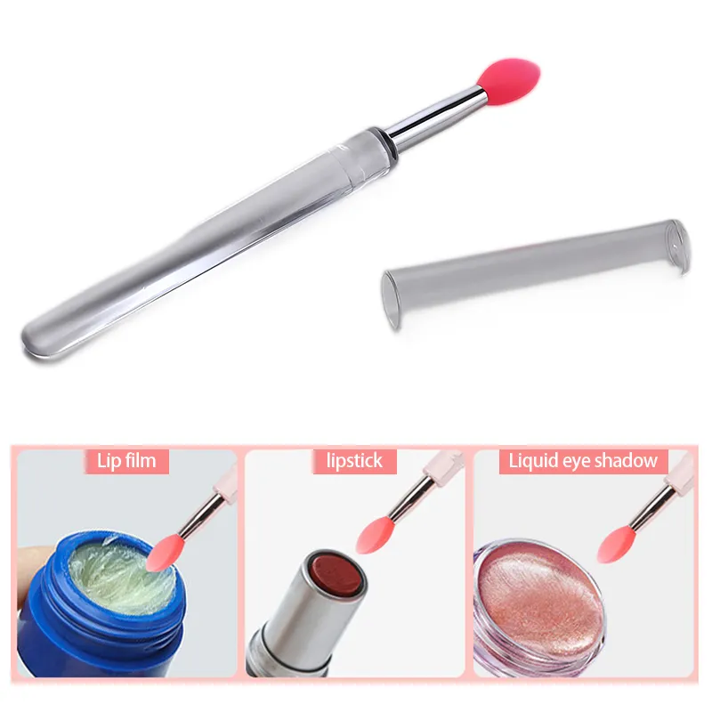 Silicone Lip Brush With Cover Soft Multifunctional Lip Mask Applicator Lipstick Lipgloss Portable Travel Makeup Brushes Reusable — image 3