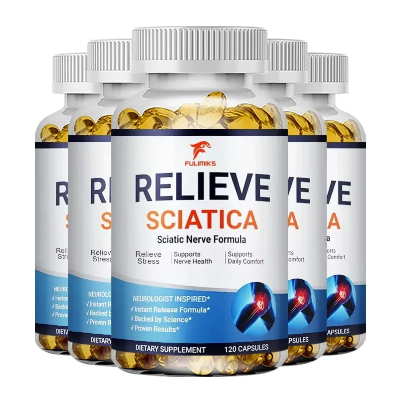 Relieve Sciatica Capsules - Helps Relieve Joint Pain Supports Daily Nervous System Bone & Nerve Health Balances Inflammation