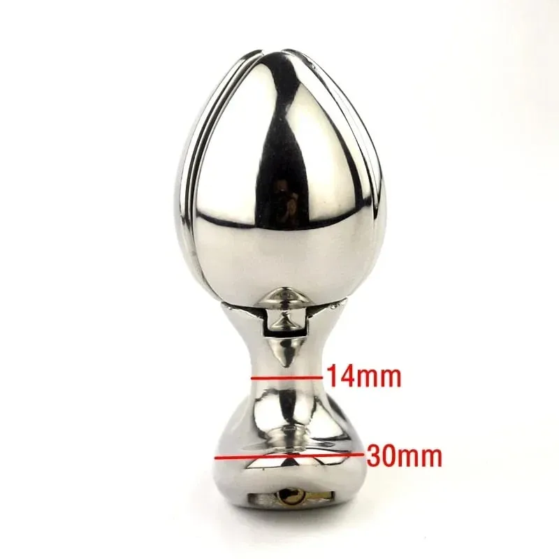 Stainless Steel Chastity Device Locking Anal Anchor Adjustable Butt Plugs Metal Anal Sex Toys for Women and Men Adult But Plug — image 5