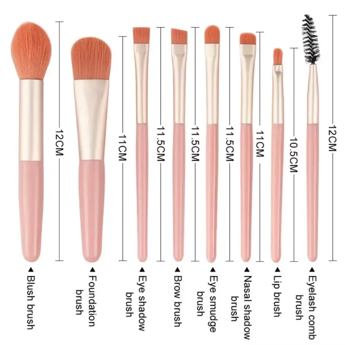8Pcs Makeup Brush Set Soft Fluffy Professional Cosmetic Foundation Powder Eyeshadow Kabuki Blending Make Up Brushes Beauty Tools