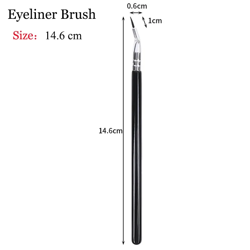 Profesjonalne pędzle do eyelinera w brwiach miękkie kątowe ostrze cienkie płaskie konturowanie brwi eyeliner pędzel do makijażu kobiety narzędzia do makijażu oczu — image 21