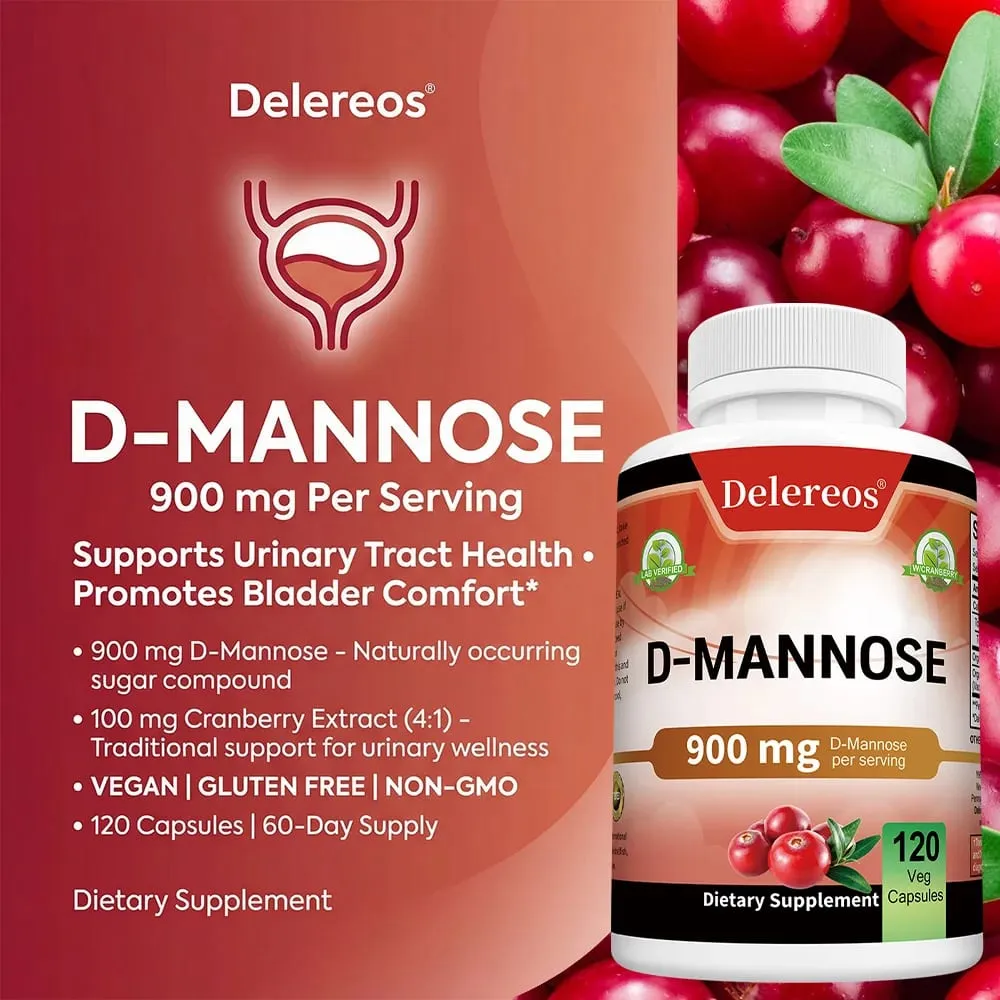 유기농 D-만노스 900mg/120캡슐은 여성의 요로 정화와 남성의 전립선 건강을 강력하게 지원합니다. — image 3