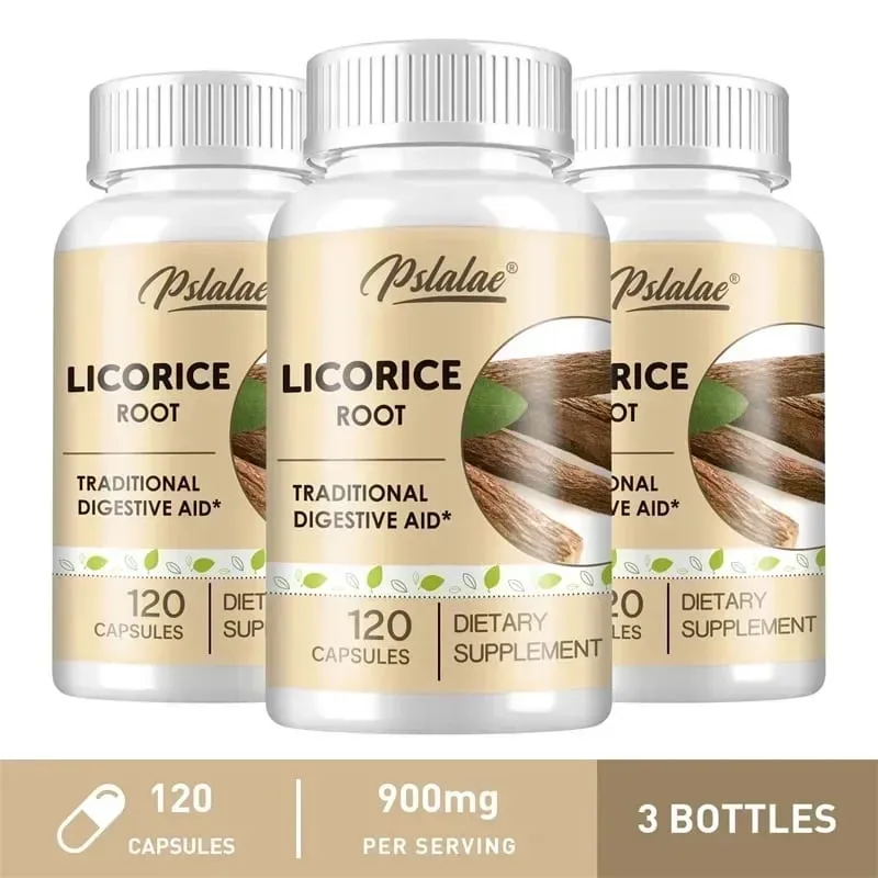 Licorice Root Capsules - Relieves Occasional Heartburn and Indigestion Soothes An Upset Stomach Improves Digestion Non-GMO