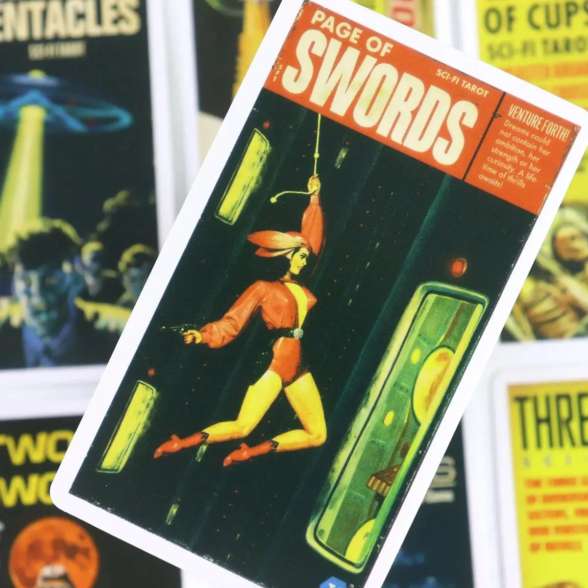 Todd Alcott's Sci-Fi Tarot Science-Fiction-themed Tarot Deck Based on Rider Waite System 10.3*6cm 78 Pcs Tarot Cards