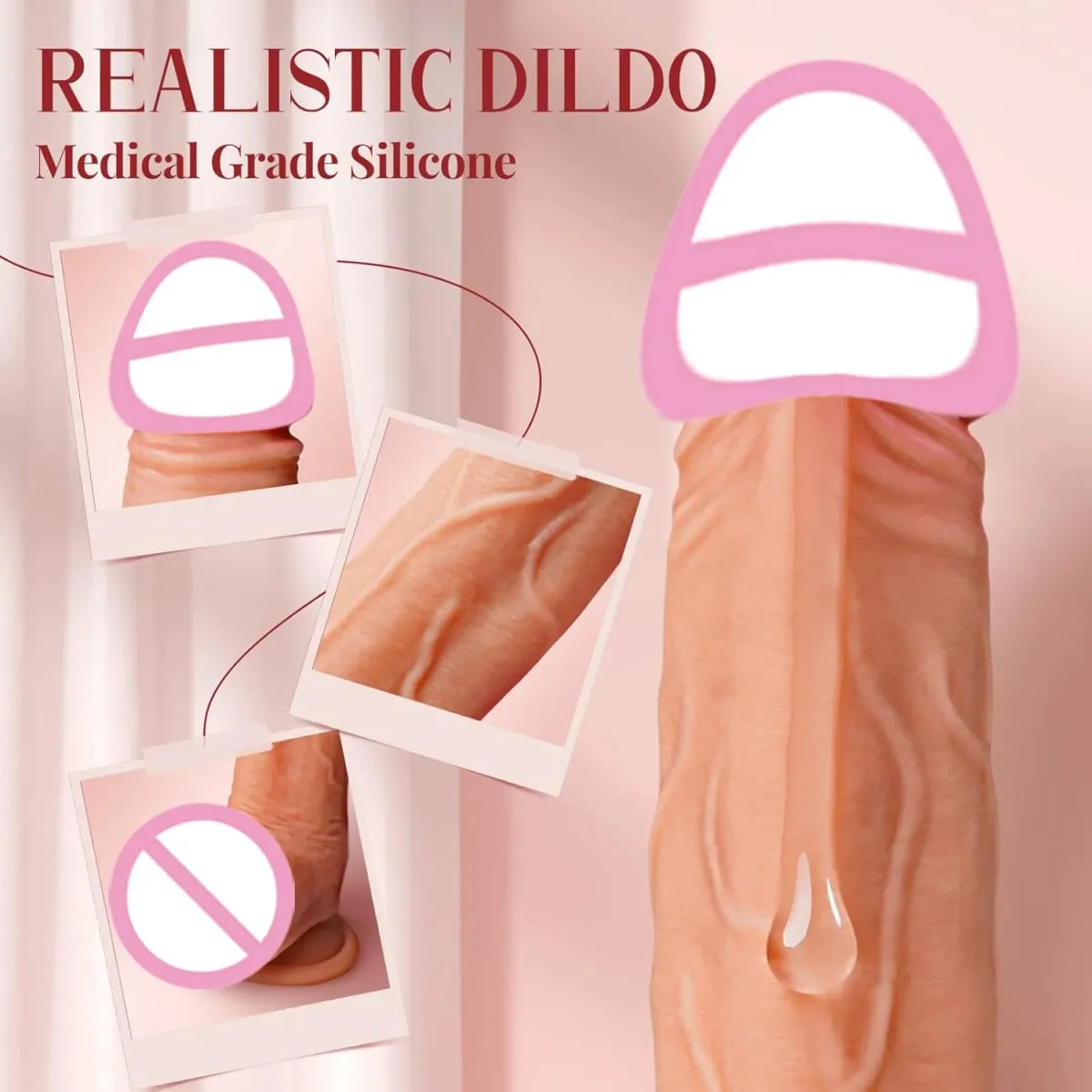 Huge Realistic Silicone Remote Control Dildo Thrusting Vibrating Female Sex Toys Penetration G Spot Clit Vagina Orgasm Massager — image 3