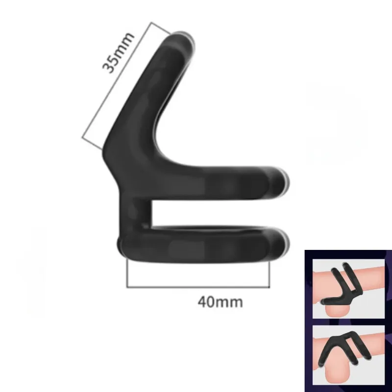 Cock Rings Silicone Ball Stretcher Delay Ejaculation TPE Penis Ring for Men Sex Toys Adjustable Semen Lock Ring SM Penis Sleeve