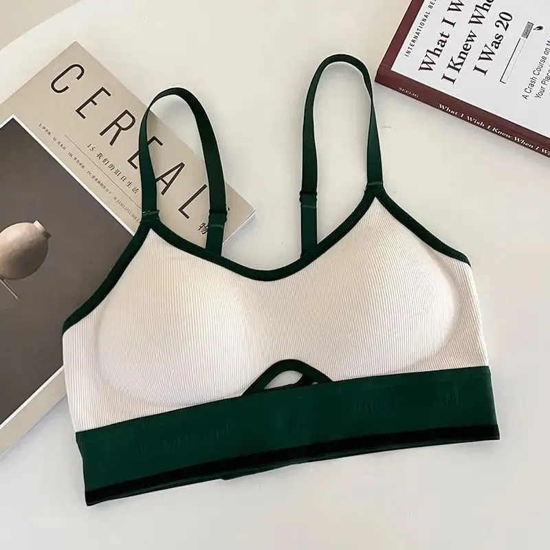 Seamless Sports Bralette Teens Wireless Anti-Sagging Thin Cup Small Chest Support Racerback Lightweight Bra Set lingerie
