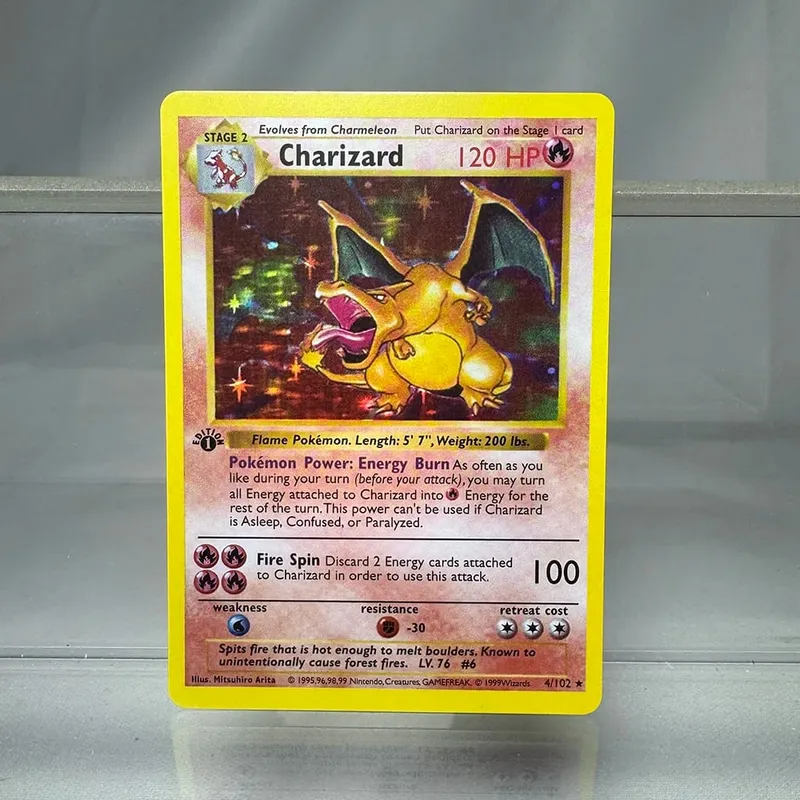 PKM Fossil/Base Set PROXY Cards Charizard Venusaur Blastoise Game Collection Cards Game Toys Card Hobbies — image 1