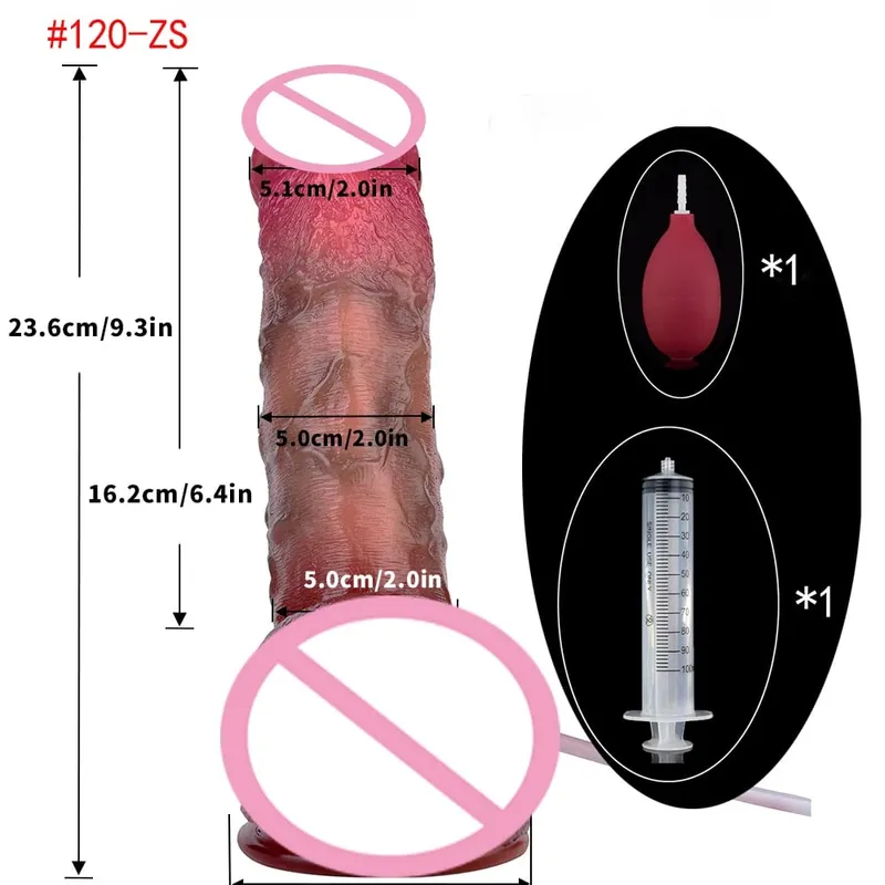 Lifelike Squirting Penis Silicone Ejaculation Large Realistic Dildo With Sucker Skin Touch Anal Sex Toys For Women — image 11
