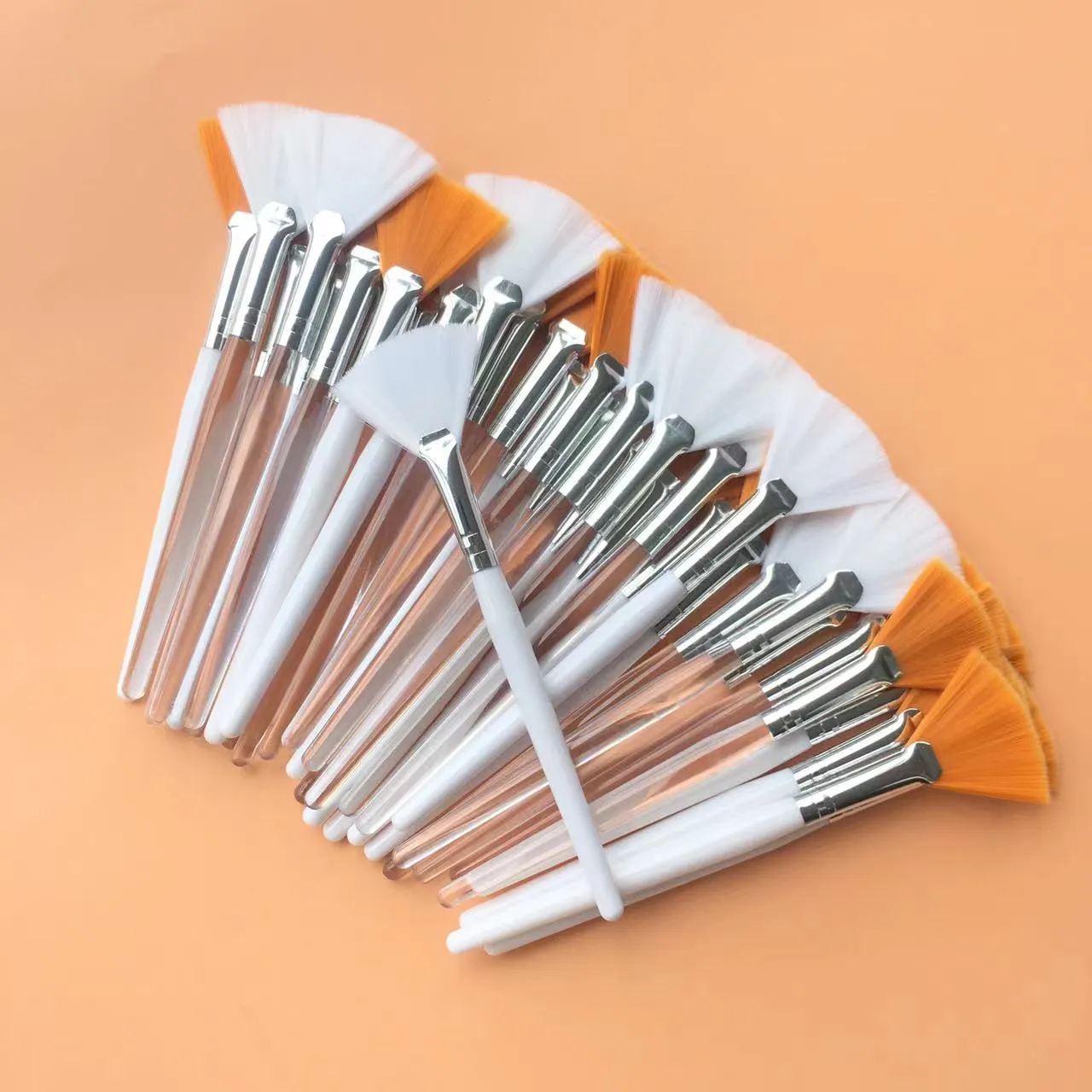 10/20/50pcs Fan Shape Facial Mask Brush Multifunctional Makeup Brushes Essential Oil Women Facial Body Beauty Makeup Tools Brush — image 1
