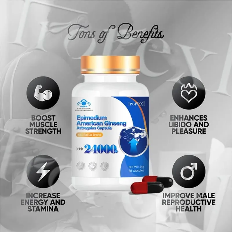 Epimedium Ginseng Capsules Male Power Enlarge Supplement– Huge-Vitalize Pills for Maximum Performance & Pleasure — image 5