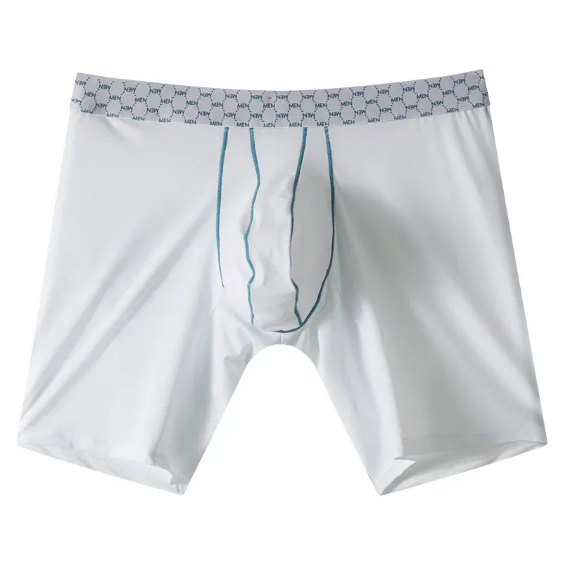 Men's five-point pants contrasting panties ice silk mid-waist breathable men's boxer panties 2519 — image 3