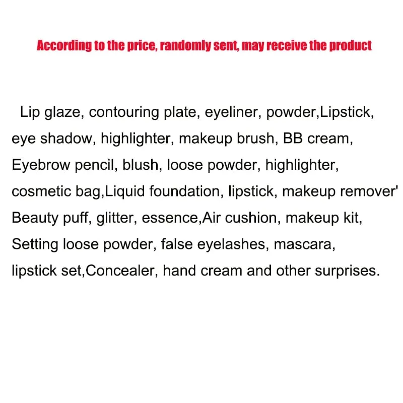 Brand MakeUp Sets Lucky Surprise Bag vegan Make up Cosmetics Kit Eyeshadow LipStick Eyebrow Eyeliner highlighter Sent Randomly — image 6