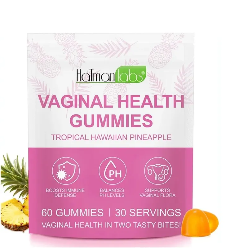 HolmanLabs Vaginal Health Gummies avec vitamine C et probiotiques soutiennent la flore vaginale aide à équilibrer les niveaux de pH 60 Gummies
