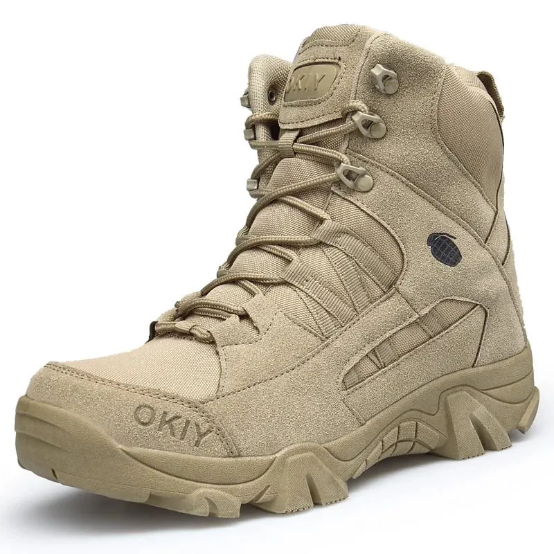 Men Tactical Boots Men Desert Waterproof Work Safety Shoes Hiking Shoes Ankle Outdoor Boots
