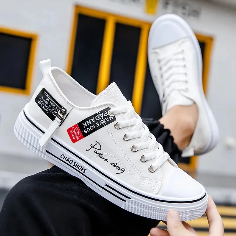2025 Summer Men's Canvas Sneakers Low-Top Casual Breathable Shoes for Teen Trendy Lightweight Youth Streetwear Comfort Footwear — image 10