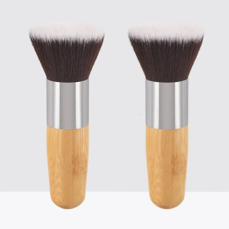 Bamboo Handle Foundation Brush Loose Powder Makeup Borstar Blush Contour Liquid Foundation Cream Professionell ansiktsskönhetsverktyg — image 10