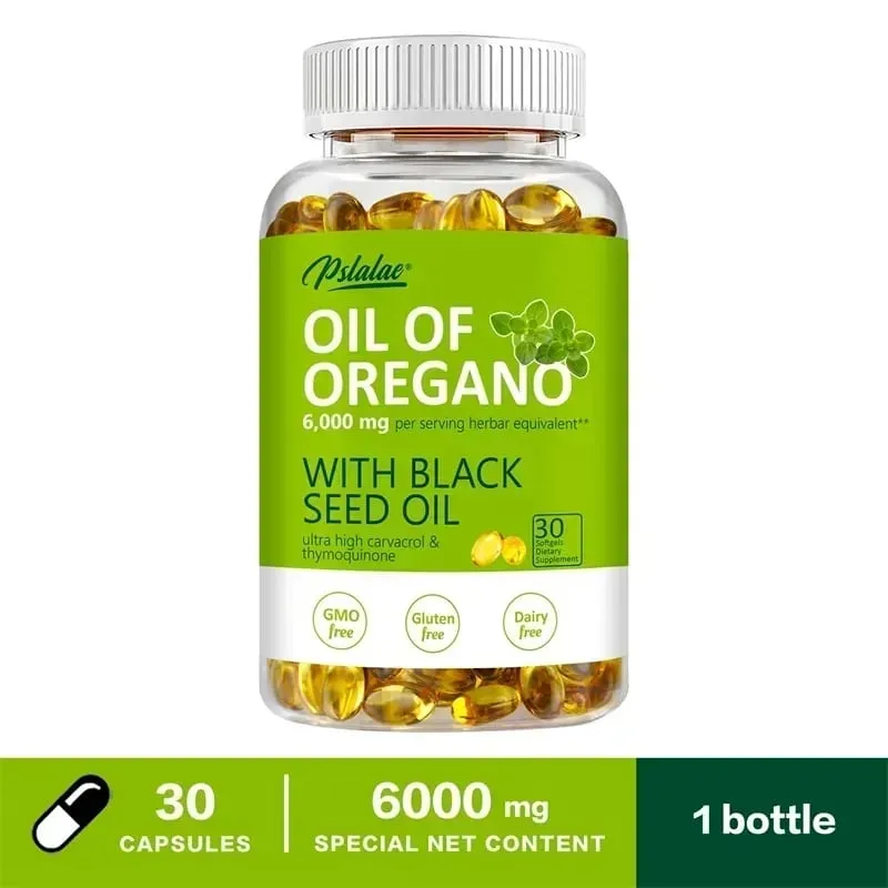 Oregano Oil - Immune and Antioxidant Support Supplement To Help Sustain Overall Well-Being Healthy Intestinal Flora