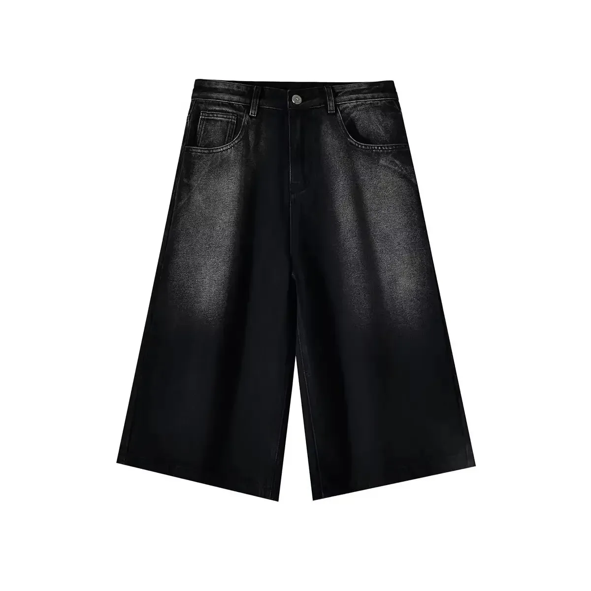 Wide-leg Seven-point Denim Shorts Men's 2025 Summer New High-end Fashion Brand Straight Casual Pants Man Jeans Y2k Clothes Baggy — image 11