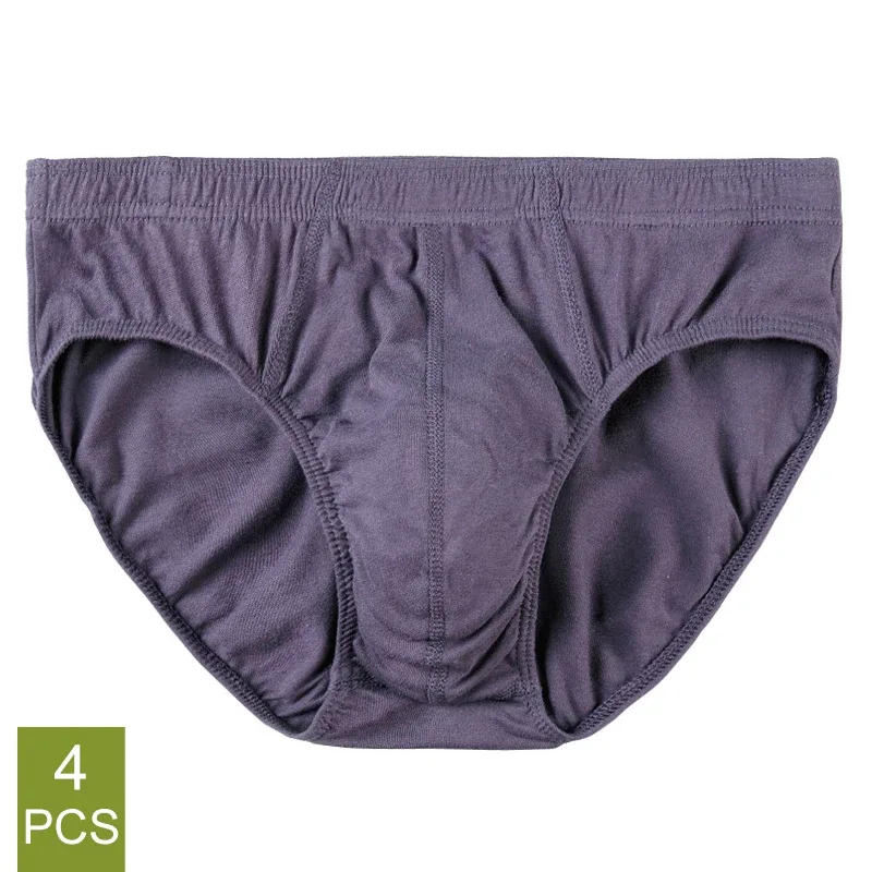 4 Pcs/Lot Men's 100% Cotton Breathable Briefs Comfortable Male Underwear Lingerie Panties Underpants Plue Size Xl -5Xl — image 16