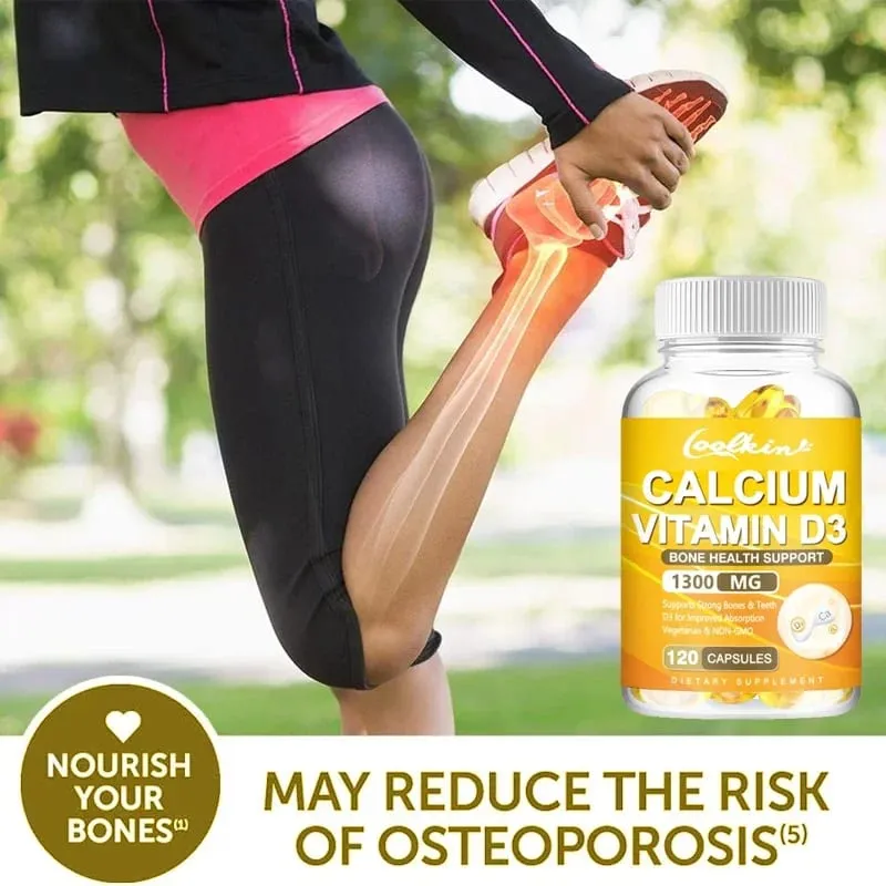Calcium + Vitamin D3 Promotes Bone Health and Immune Support Enhances Carbonate Absorption Dietary Supplement — image 4