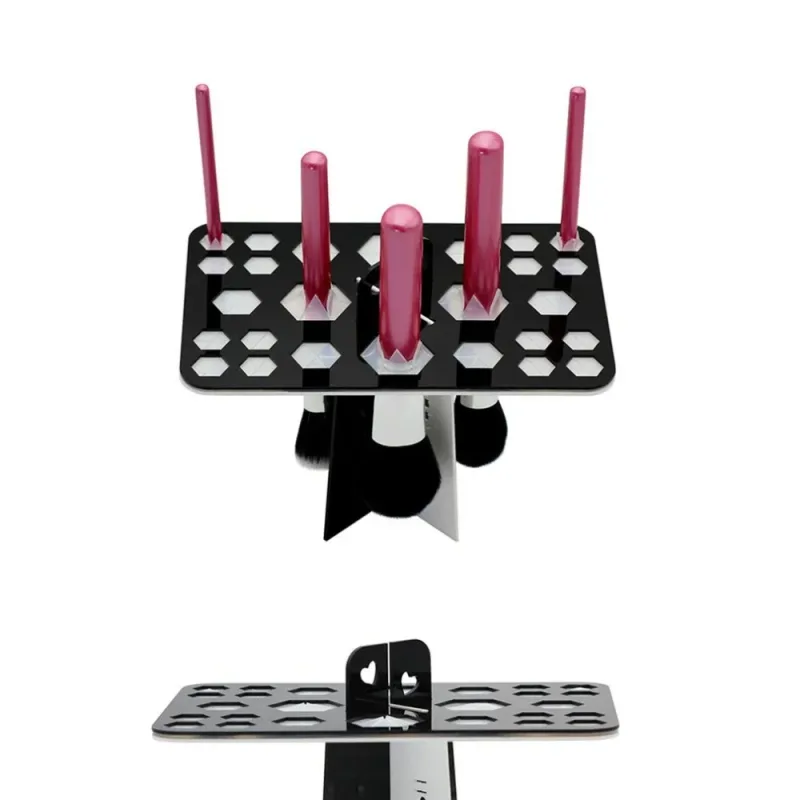 26Hole Makeup Brush Holder Collapsible Tower Tree Rack Nail Art Brushes Desplay Holders Drying Stand — image 6