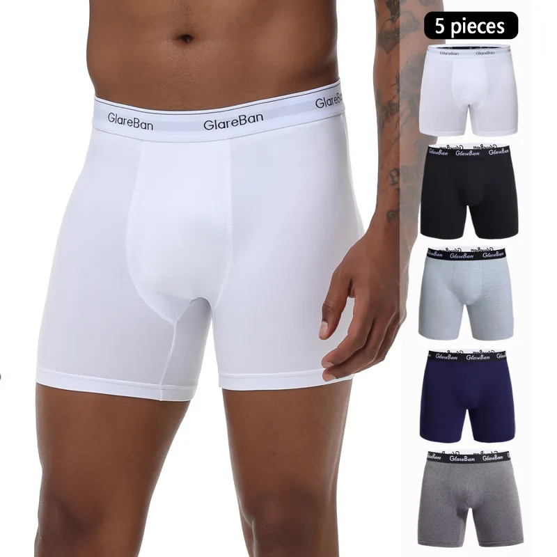 5pcs Set Mid-Long Boxer Shorts Halloween Underwear Male Underpants for Men Homme Boxershorts Slips Soft Panties Brand Sexy — image 8