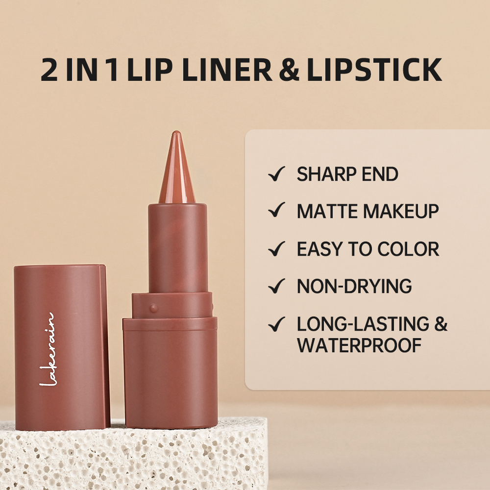 Lakerain Lip Liner Matte Black Brown Velvet Lipstick Waterproof Non Sticky Contouring Tint Lipliner Crayon Lip Makeup — image 5