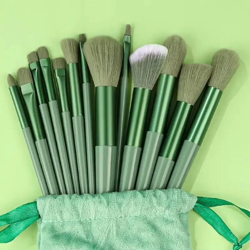 13 Stuks Make-Up Kwasten Set Zachte Pluizige Oogschaduw Markeerstift Concealers Borstel Blush Losse Poeder Borstel Mengen Vrouwen Beauty Tool — image 15