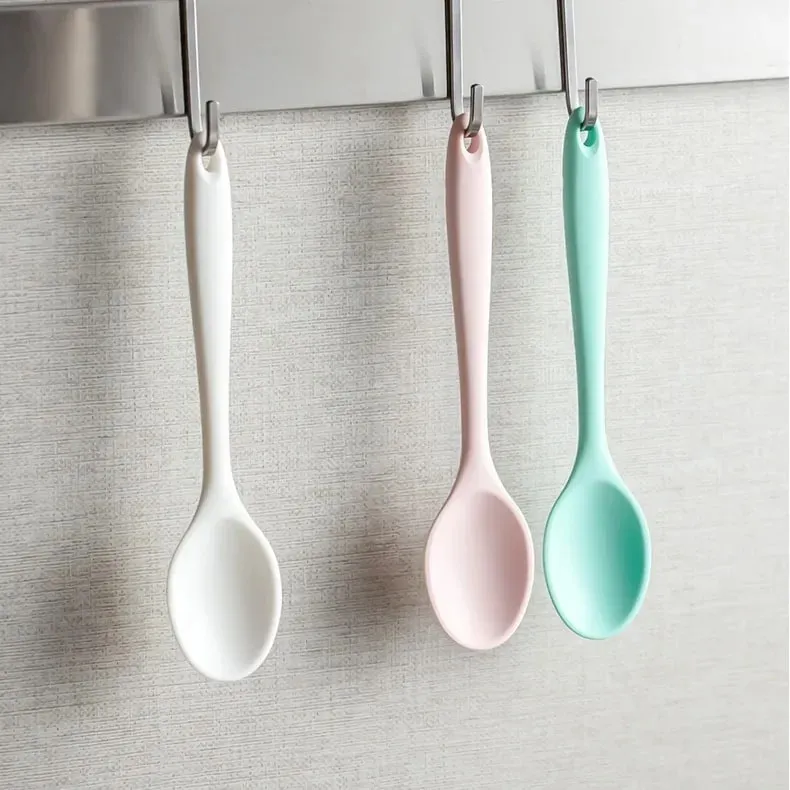3pcs Silicone Spoon Mixing Soup Spoons Kitchen Mixing Ladle Cooking Utensils Kitchenware Tool for Stirring and Serving — image 7