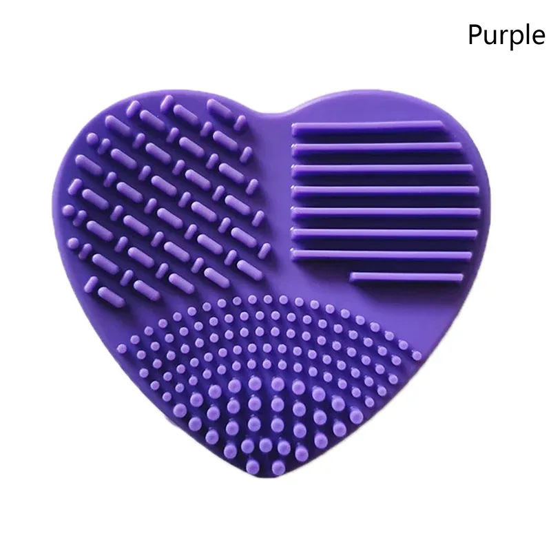 1pc Colorful Heart Shape Clean Make Up Brushes Wash Brush Silica Glove Scrubber Board Cosmetic Cleaning Tools For Makeup Brushe — image 16