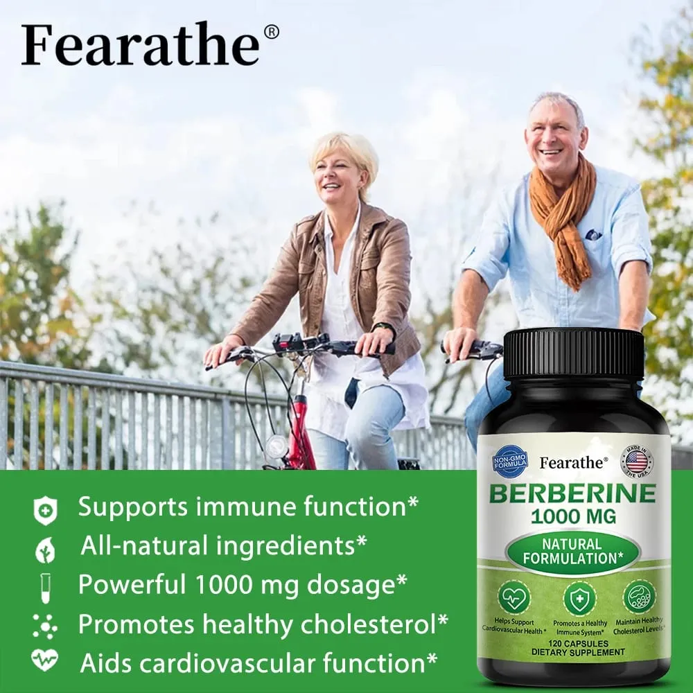 Berberine Supplement 1000 mg - Supports Heart Health Immune System GI Health Cholesterol - Gluten Free Dairy Free — image 4