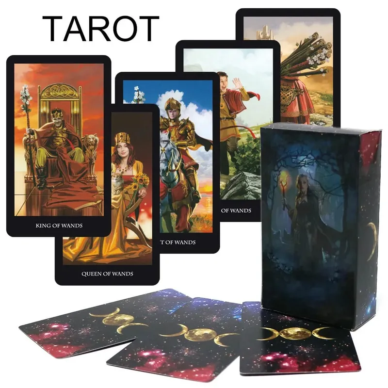 Witches Tarot Deck Oracles Cards Mysterious Divination English Tarot Cards for Women Girls Cards Game Board Game PDF Guidebook — image 3
