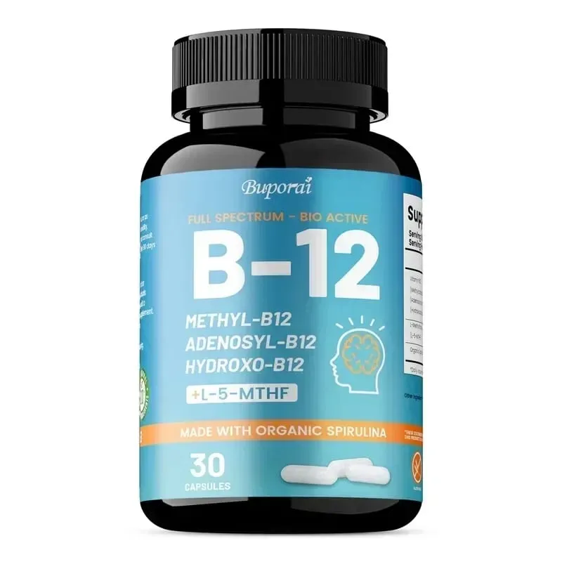 Vitamin B12 - Promotes Brain Health Boosts Cellular Energy Improves Mood Maintains Mental Clarity and Increases Energy