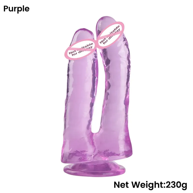 Double Ended Dildo Sex Machine Realistic Dildo With Suction Cup G-spot Orgasm Anal Plug Sex Toy for Women JoinJJtoy