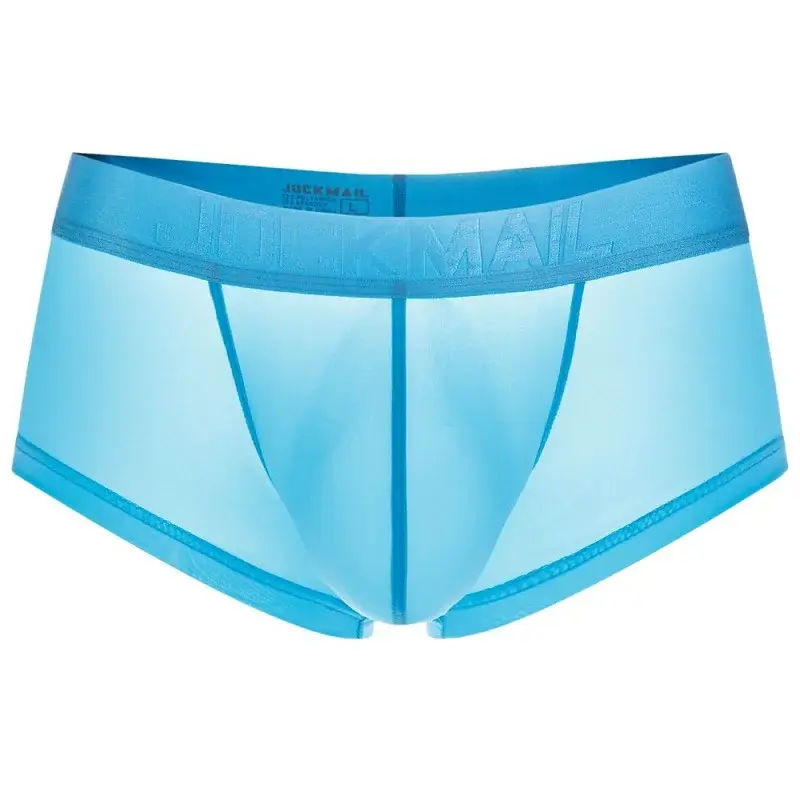 Sexy Ultra-thin Ice Silk Material Men's Underwear Fashion Solid Color Boxer Briefs Summer Cool and Breathable Male Trunks — image 14