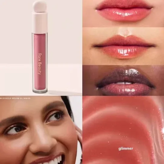 Rare Beauty Lip Gloss Waterproof Non-Stick Cup Lip Glaze Beam Smudge Proof Not Fade Matte Mashed Potato Bliss Happy Joy Blusher — image 32