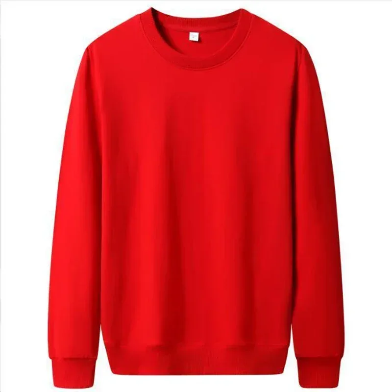 Hoodie Warna Solid Tipis Modis Pria Ideal untuk Pakaian Jalanan Pullover Kasual Musim Gugur