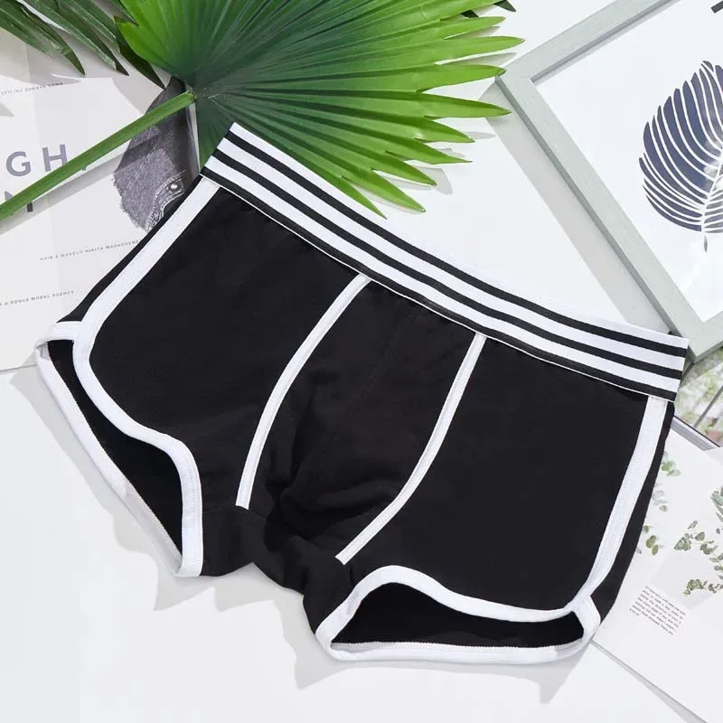 Men Soft Underpants Trunks Cotton High Quality Underwear U Convex Pouch Panties Cueca Mid Waist Breathable Boxer Shorts Homme