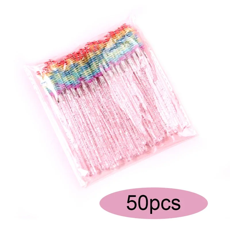 50/100/300/500pcs Eyebrow Eyelash Brushes Eyelash Spoolies Mascara Wands Applicator for Eyelash Extension Makeup Tool LAUKISS — image 27