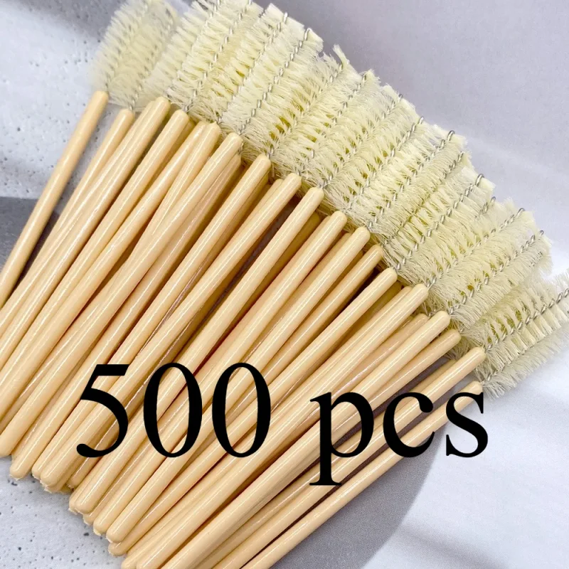 Zanse 50/500pcs Wenkbrauw Wimper Borstels Wimper Spoolies Mascara Wands Applicator voor Wimperverlenging Make-Up Tool — image 12