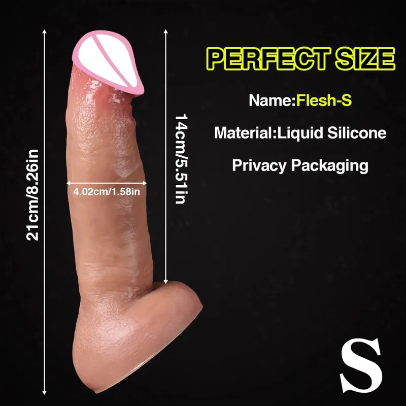Billig blød hud Føles realistisk tyk dildo homoseksuelle onanister Silikonepik Stor sugekop penis analstik sexlegetøj til mænd Kvinder