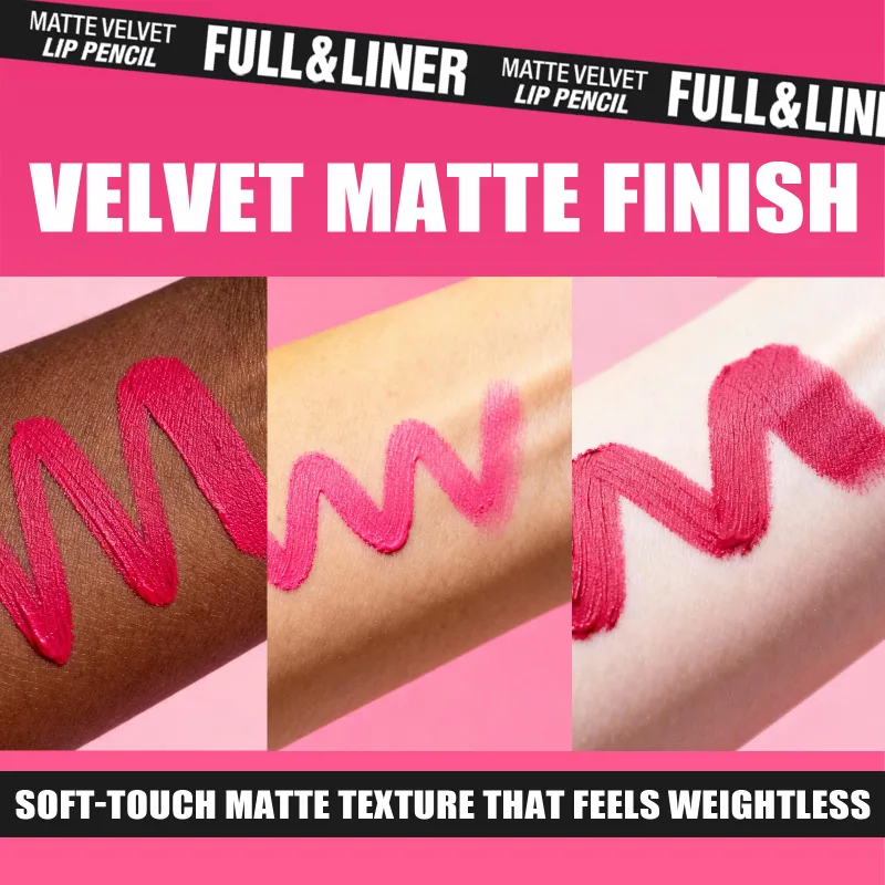 Matter Lipliner-Lippenstift, Holzstift, schneidbar, Lipliner hält lange, klebt nicht an der Tasse, verblasst nicht — image 6