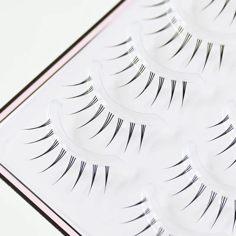 U-shaped False Eyelashes K-Pop Idol Lashes Zhang Yuanying Inspired Comic Eye Lashes Natural Wispy Lash Extension