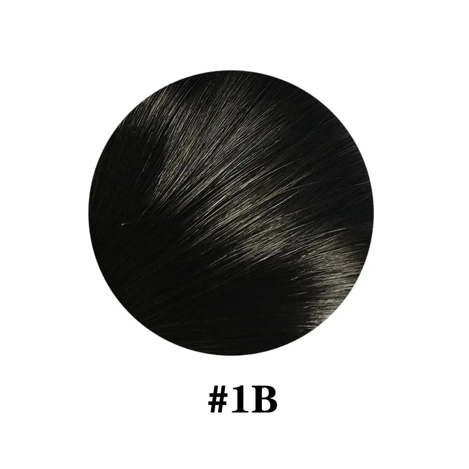 Clip in One Piece Straight 10inches with 5clips Human Hair Extension Brazilian Remy Hairpiece Clip in Hair Extensions Natural — image 8